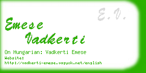 emese vadkerti business card